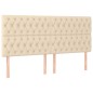 vidaXL Cama box spring con colchón tela color crema 200x200 cm vidaXL Cama box spring con colchón tela color crema 200x200 cm