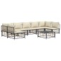 vidaXL Juego de muebles de jardín 8 pzas y cojines ratán PE antracita vidaXL Juego de muebles de jardín 8 pzas y cojines ratán PE antracita