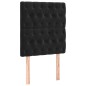 vidaXL Cama box spring con colchón terciopelo negro 80x200 cm