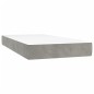 vidaXL Cama box spring con colchón terciopelo gris claro 100x200 cm vidaXL Cama box spring con colchón terciopelo gris claro 100x200 cm