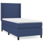 vidaXL Cama box spring con colchón tela azul 80x200 cm vidaXL Cama box spring con colchón tela azul 80x200 cm