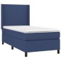 vidaXL Cama box spring con colchón tela azul 80x200 cm vidaXL Cama box spring con colchón tela azul 80x200 cm