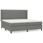 vidaXL Cama box spring con colchón tela gris oscuro 200x200 cm vidaXL Cama box spring con colchón tela gris oscuro 200x200 cm
