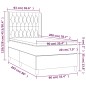 vidaXL Cama box spring con colchón tela color crema 90x200 cm vidaXL Cama box spring con colchón tela color crema 90x200 cm