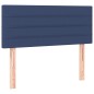 vidaXL Cama box spring colchón y luces LED tela azul 90x190 cm vidaXL Cama box spring colchón y luces LED tela azul 90x190 cm