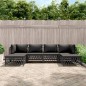 vidaXL Juego de muebles de jardín 6 pzas acero con cojines antracita vidaXL Juego de muebles de jardín 6 pzas acero con cojines antracita
