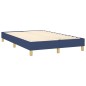 vidaXL Cama box spring con colchón y LED tela azul 120x200 cm vidaXL Cama box spring con colchón y LED tela azul 120x200 cm