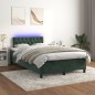 vidaXL Cama box spring colchón y LED terciopelo verde oscuro 120x200cm vidaXL Cama box spring colchón y LED terciopelo verde oscuro 120x200cm