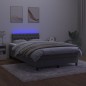 vidaXL Cama box spring colchón y LED terciopelo gris oscuro 120x200 cm vidaXL Cama box spring colchón y LED terciopelo gris oscuro 120x200 cm