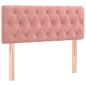 vidaXL Cama box spring colchón y LED terciopelo rosa 90x190 cm vidaXL Cama box spring colchón y LED terciopelo rosa 90x190 cm