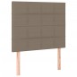 vidaXL Cama box spring colchón y luces LED gris taupe 80x200 cm vidaXL Cama box spring colchón y luces LED gris taupe 80x200 cm