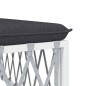 vidaXL Juego de muebles de jardín 8 piezas con cojines acero blanco vidaXL Juego de muebles de jardín 8 piezas con cojines acero blanco