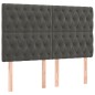 vidaXL Cama box spring colchón y LED terciopelo gris oscuro 180x200 cm vidaXL Cama box spring colchón y LED terciopelo gris oscuro 180x200 cm