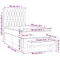 vidaXL Cama box spring con colchón tela marrón oscuro 90x200 cm