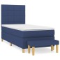 vidaXL Cama box spring con colchón tela azul 90x190 cm vidaXL Cama box spring con colchón tela azul 90x190 cm