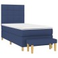 vidaXL Cama box spring con colchón tela azul 90x190 cm vidaXL Cama box spring con colchón tela azul 90x190 cm