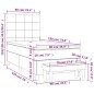 vidaXL Cama box spring con colchón tela azul 90x190 cm vidaXL Cama box spring con colchón tela azul 90x190 cm