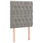 vidaXL Cama box spring con colchón terciopelo gris claro 80x200 cm