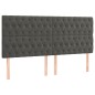 vidaXL Cama box spring con colchón terciopelo gris oscuro 180x200 cm