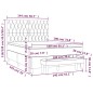 vidaXL Cama box spring con colchón terciopelo gris claro 140x190 cm vidaXL Cama box spring con colchón terciopelo gris claro 140x190 cm