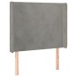 vidaXL Cama box spring colchón y LED terciopelo gris claro 80x200 cm vidaXL Cama box spring colchón y LED terciopelo gris claro 80x200 cm