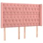 vidaXL Cama box spring colchón y LED terciopelo rosa 140x190 cm vidaXL Cama box spring colchón y LED terciopelo rosa 140x190 cm