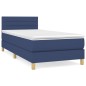 vidaXL Cama box spring con colchón tela azul 90x190 cm vidaXL Cama box spring con colchón tela azul 90x190 cm
