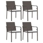 vidaXL Juego comedor jardín 5 piezas y cojines ratán sintético y acero vidaXL Juego comedor jardín 5 piezas y cojines ratán sintético y acero