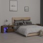 vidaXL Mesitas de noche con luces LED 2 uds roble marrón 70x36,5x40cm vidaXL Mesitas de noche con luces LED 2 uds roble marrón 70x36,5x40cm