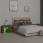 vidaXL Mesitas de noche con luces LED 2 uds roble marrón 70x36,5x40cm vidaXL Mesitas de noche con luces LED 2 uds roble marrón 70x36,5x40cm