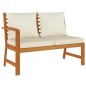 vidaXL Juego comedor de jardín 4 pzas con cojines madera maciza acacia