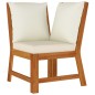 vidaXL Juego comedor de jardín 4 pzas con cojines madera maciza acacia