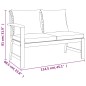 vidaXL Juego comedor de jardín 4 pzas con cojines madera maciza acacia