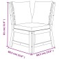 vidaXL Juego comedor de jardín 4 pzas con cojines madera maciza acacia