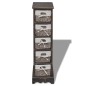 vidaXL Estantería con 5 cestas tejidas madera marrón vidaXL Estantería con 5 cestas tejidas madera marrón