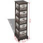 vidaXL Estantería con 5 cestas tejidas madera marrón vidaXL Estantería con 5 cestas tejidas madera marrón