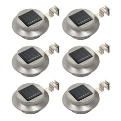 vidaXL Lámparas solares de exterior LED redondas 6 uds 12 cm blanco