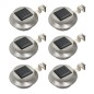 vidaXL Lámparas solares de exterior LED redondas 6 uds 12 cm blanco vidaXL Lámparas solares de exterior LED redondas 6 uds 12 cm blanco