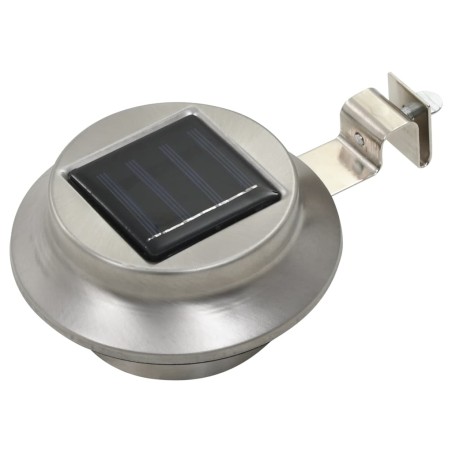 vidaXL Lámparas solares de exterior LED redondas 6 uds 12 cm blanco