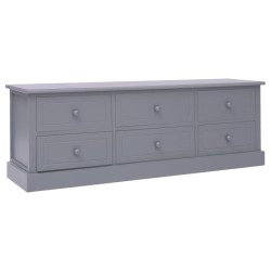 vidaXL Banco de entrada de madera gris oscuro 115x30x40 cm