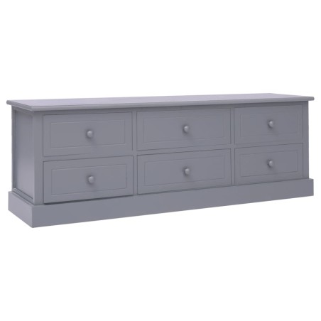 vidaXL Banco de entrada de madera gris oscuro 115x30x40 cm