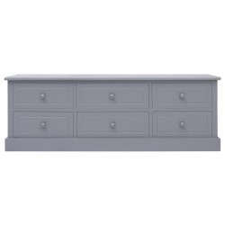 vidaXL Banco de entrada de madera gris oscuro 115x30x40 cm