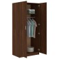 vidaXL Armario madera contrachapada color roble marrón 80x52x180 cm vidaXL Armario madera contrachapada color roble marrón 80x52x180 cm