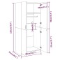 vidaXL Armario madera contrachapada color roble marrón 80x52x180 cm vidaXL Armario madera contrachapada color roble marrón 80x52x180 cm