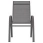 vidaXL Sillas de jardín apilables 6 unidades textilene gris vidaXL Sillas de jardín apilables 6 unidades textilene gris