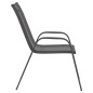 vidaXL Sillas de jardín apilables 6 unidades textilene gris vidaXL Sillas de jardín apilables 6 unidades textilene gris