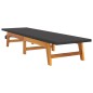 vidaXL Tumbonas 2 uds ratán y madera maciza acacia marrón y negro vidaXL Tumbonas 2 uds ratán y madera maciza acacia marrón y negro
