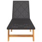 vidaXL Tumbonas 2 uds ratán y madera maciza acacia marrón y negro vidaXL Tumbonas 2 uds ratán y madera maciza acacia marrón y negro