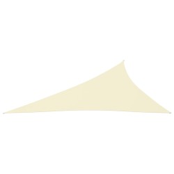vidaXL Toldo de vela triangular tela Oxford color crema 3x4x5 m