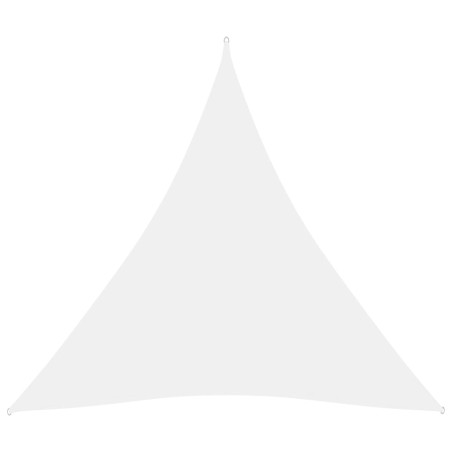 vidaXL Toldo de vela triangular tela Oxford blanco 3x3x3 m